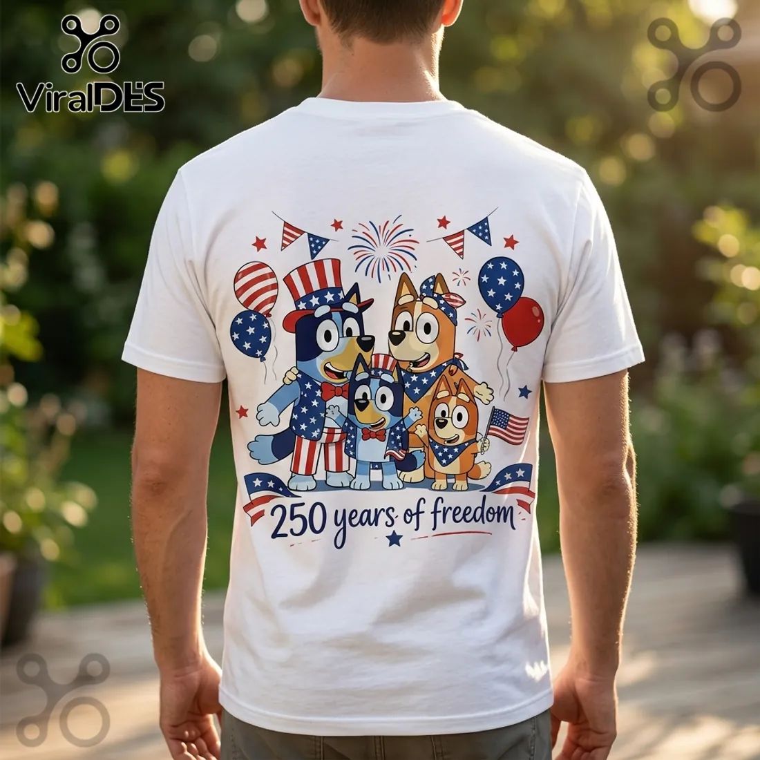 Bluey x USA Patriotic Pals 250 Years of Freedom Shirt
