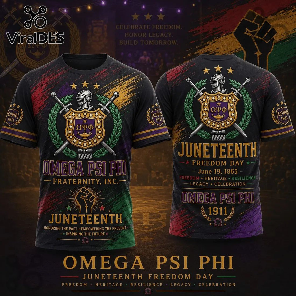 Omega Psi Phi Juneteenth Freedom Day 1865 Shirt