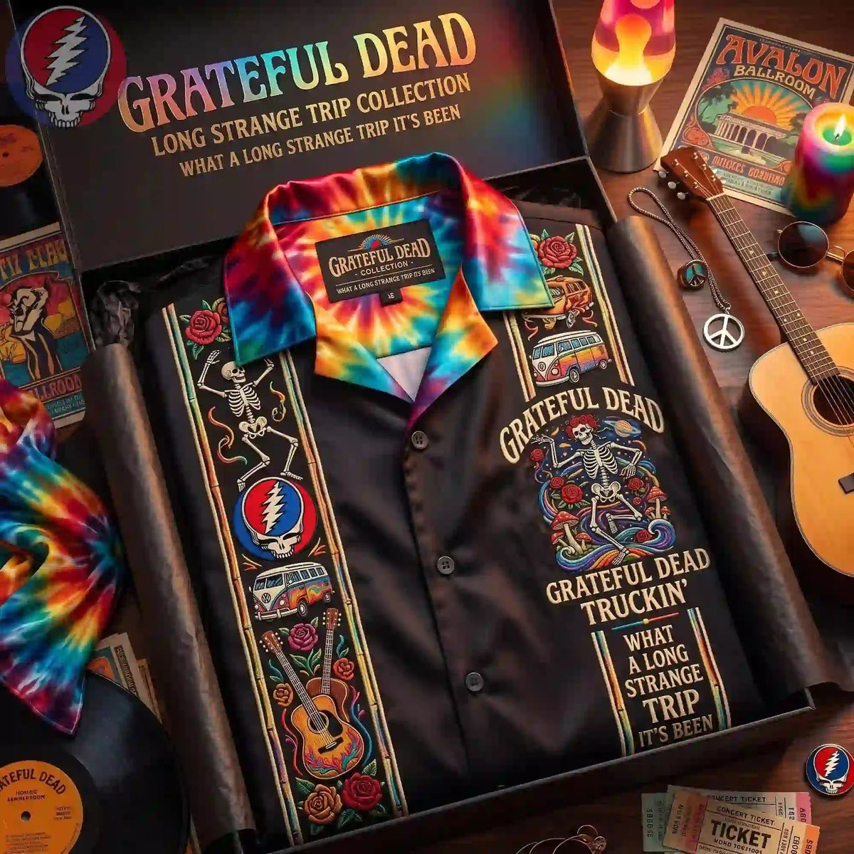Grateful Dead Long Strange Trip Collection Hawaiian Shirt