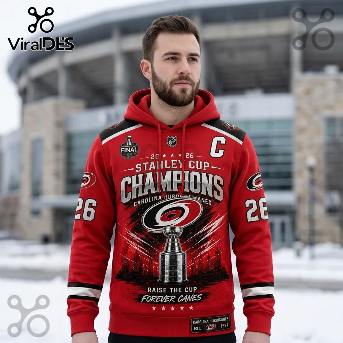 Carolina Hurricanes 2026 Stanley Cup Champions Pullover Hoodie