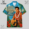 Elvis Presley Can’t Help Falling in Love Tropical Aloha Hawaiian Shirt