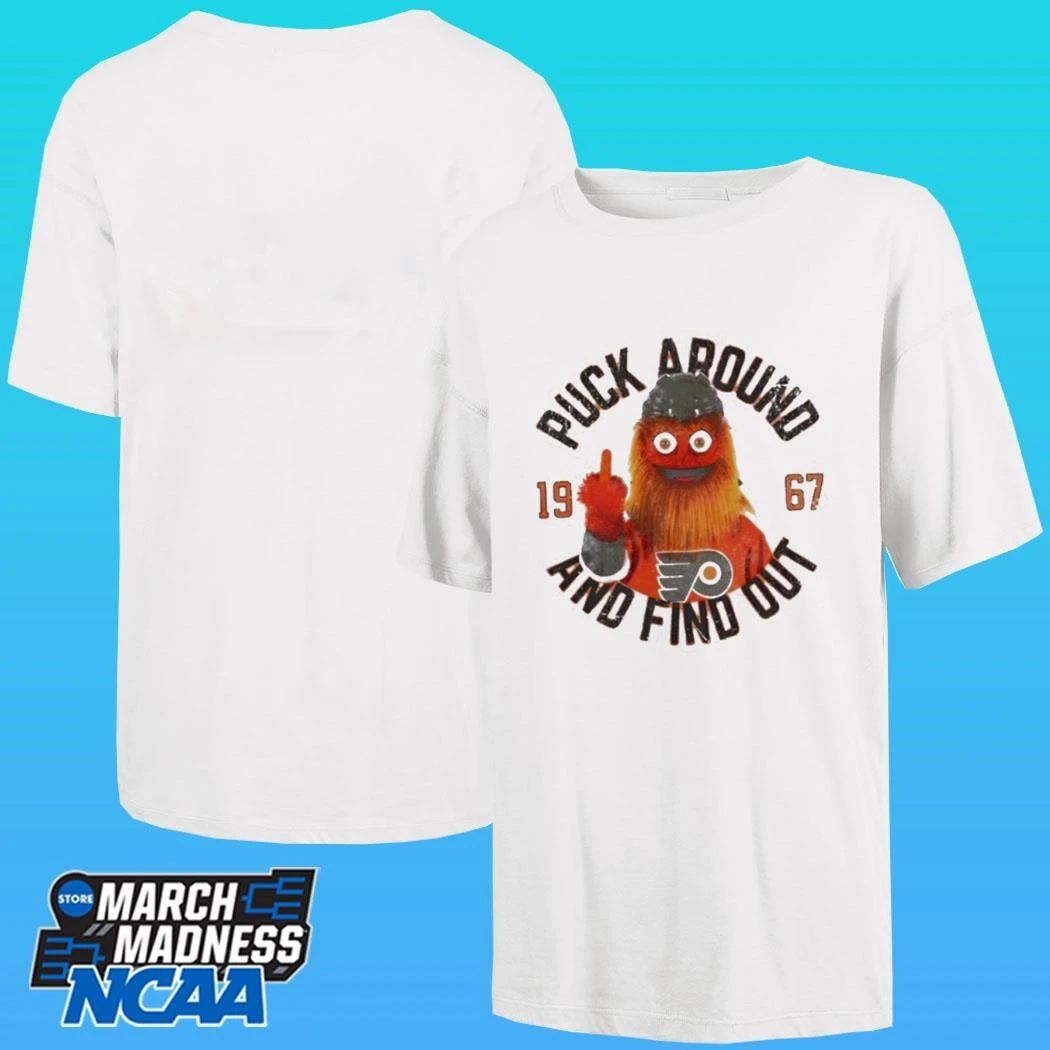 Gritty Middle Finger Puck Around And Find Out Philadelphia Flyers Hockey 1967 1 Shirt