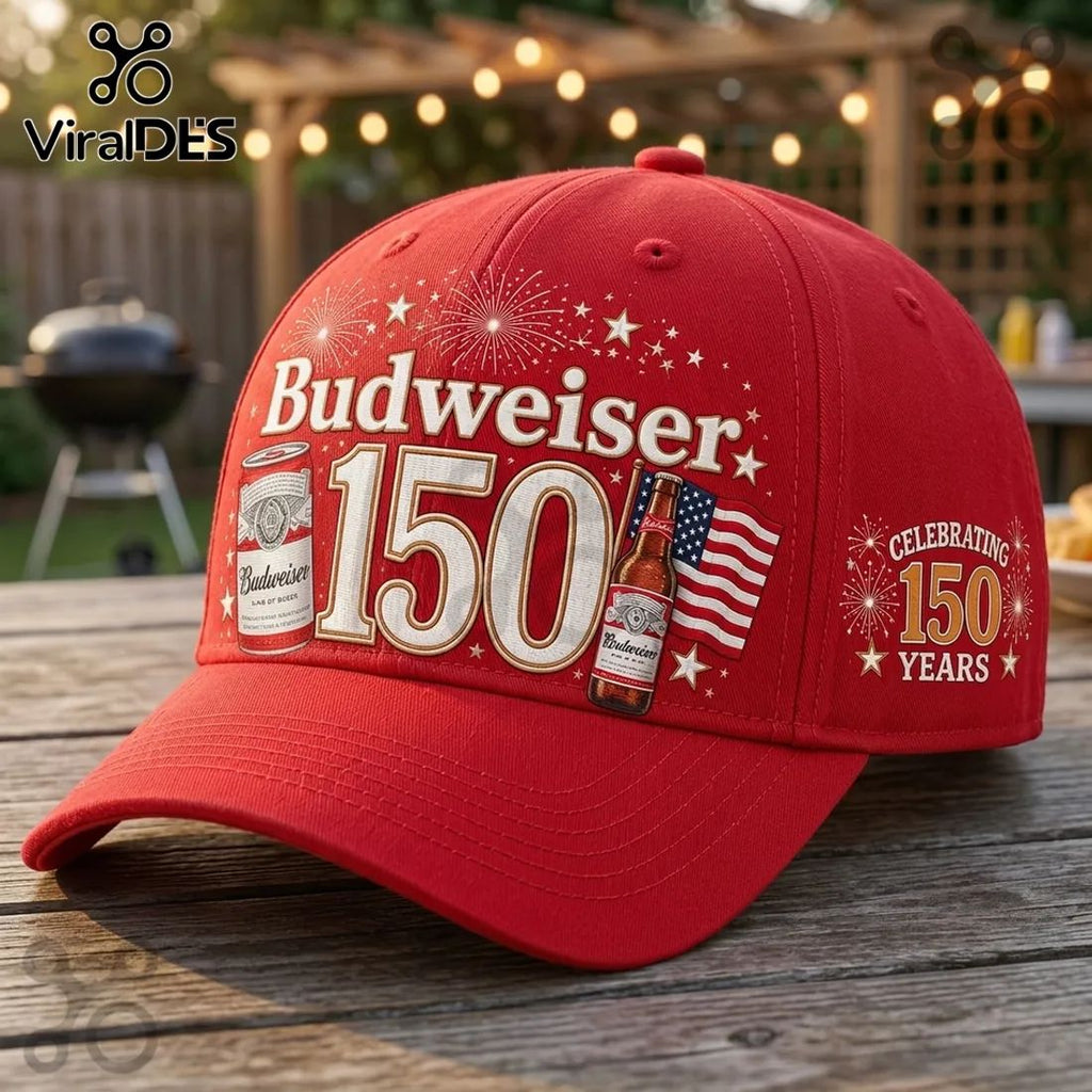 Budweiser 150th Anniversary Red Baseball Cap