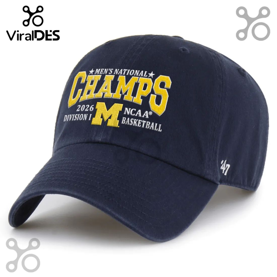 ’47 Michigan Wolverines 2026 NCAA Men’s National Basketball Champs Cap