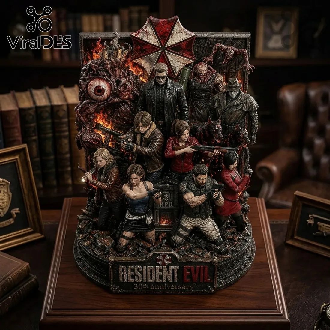 Resident Evil 30th Anniversary Sculpted Resin Diorama