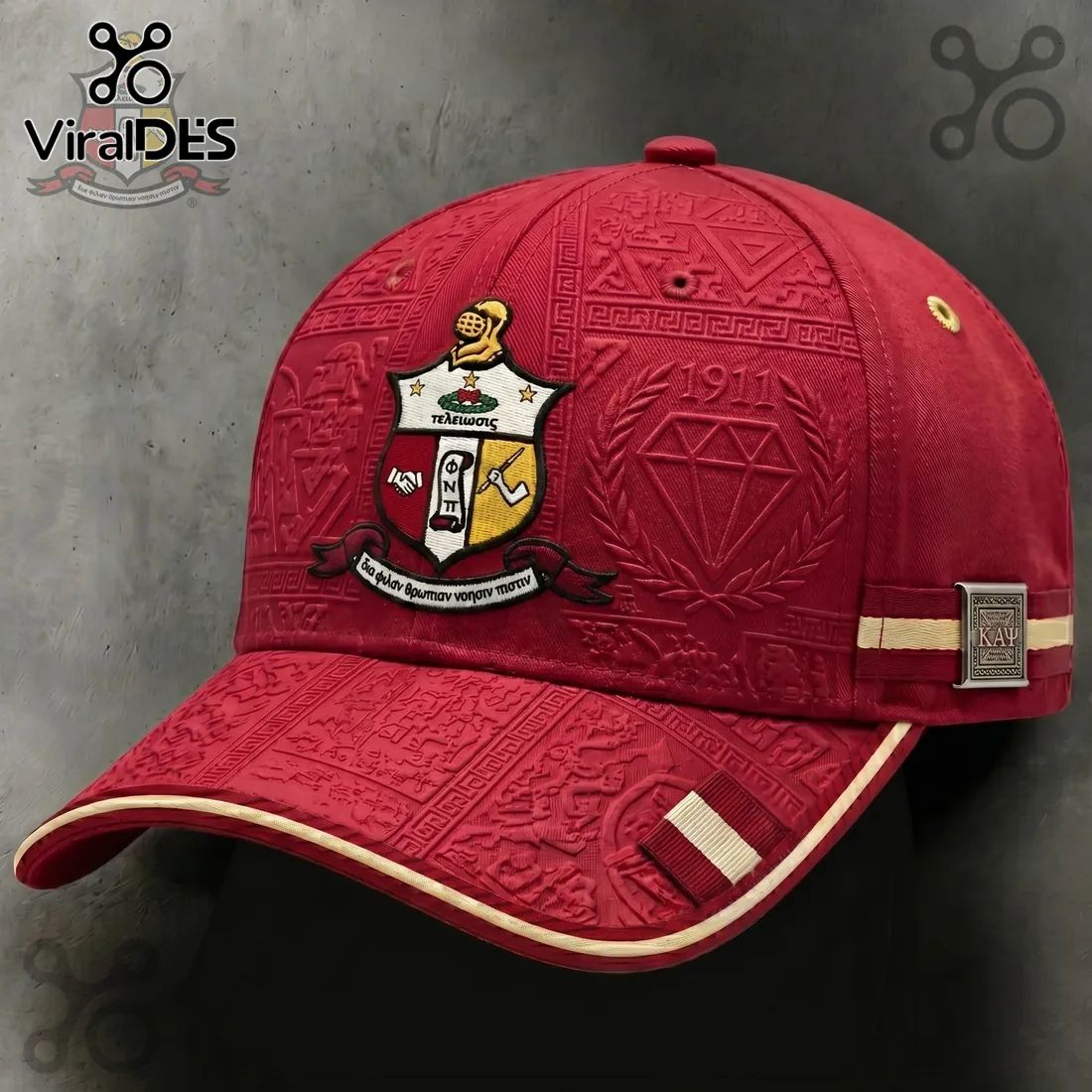 Kappa Alpha Psi 1911 Crest Embossed Baseball Cap