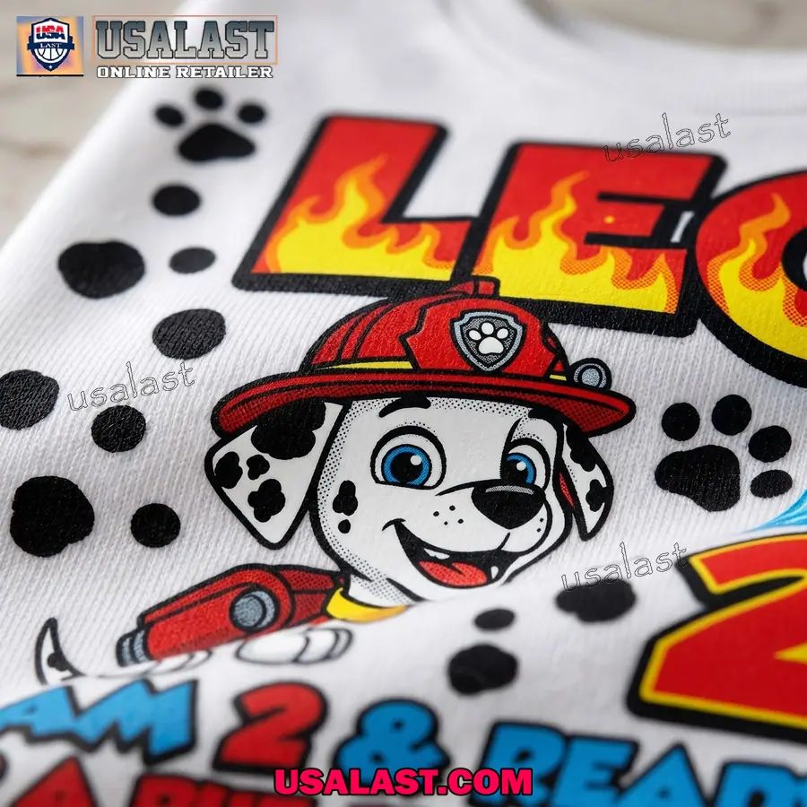 Personalized Sheriff Labrador Fired Up For The Party Birthday Kid Tee Shirt