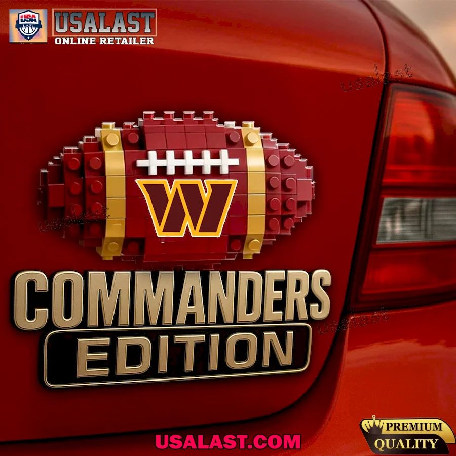 Washington Commanders Building Block Car Name Badge