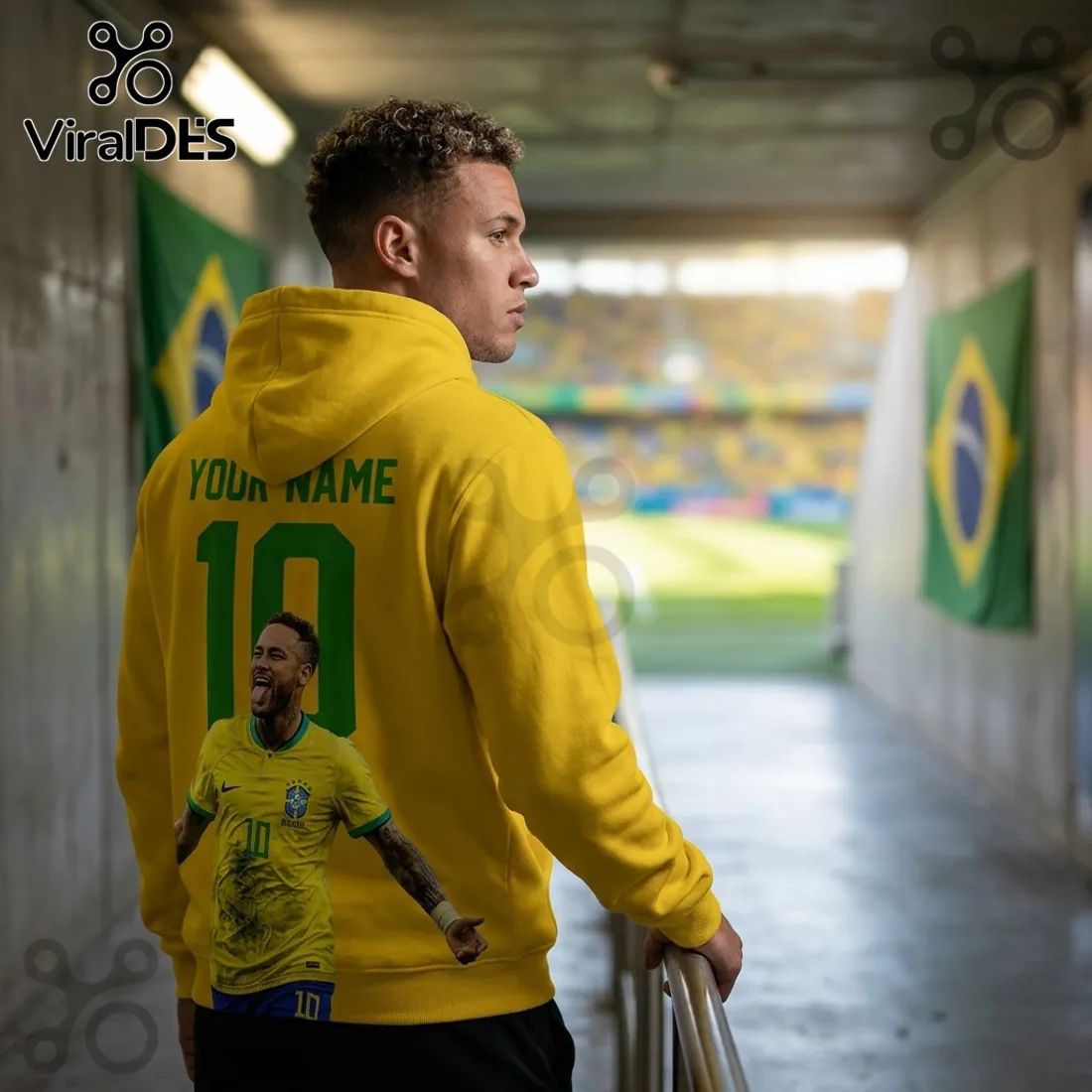 Neymar Jr Brazil National Football Team 2026 World Cup Custom Hoodie