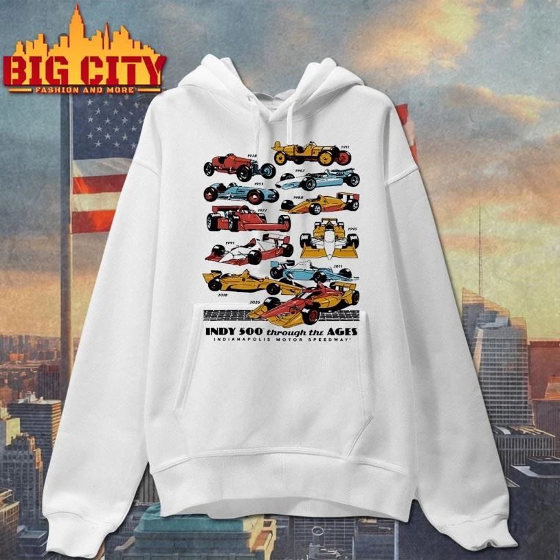 Indy 500 Through The Ages 2026 Racing Evolution Heritage Shirt