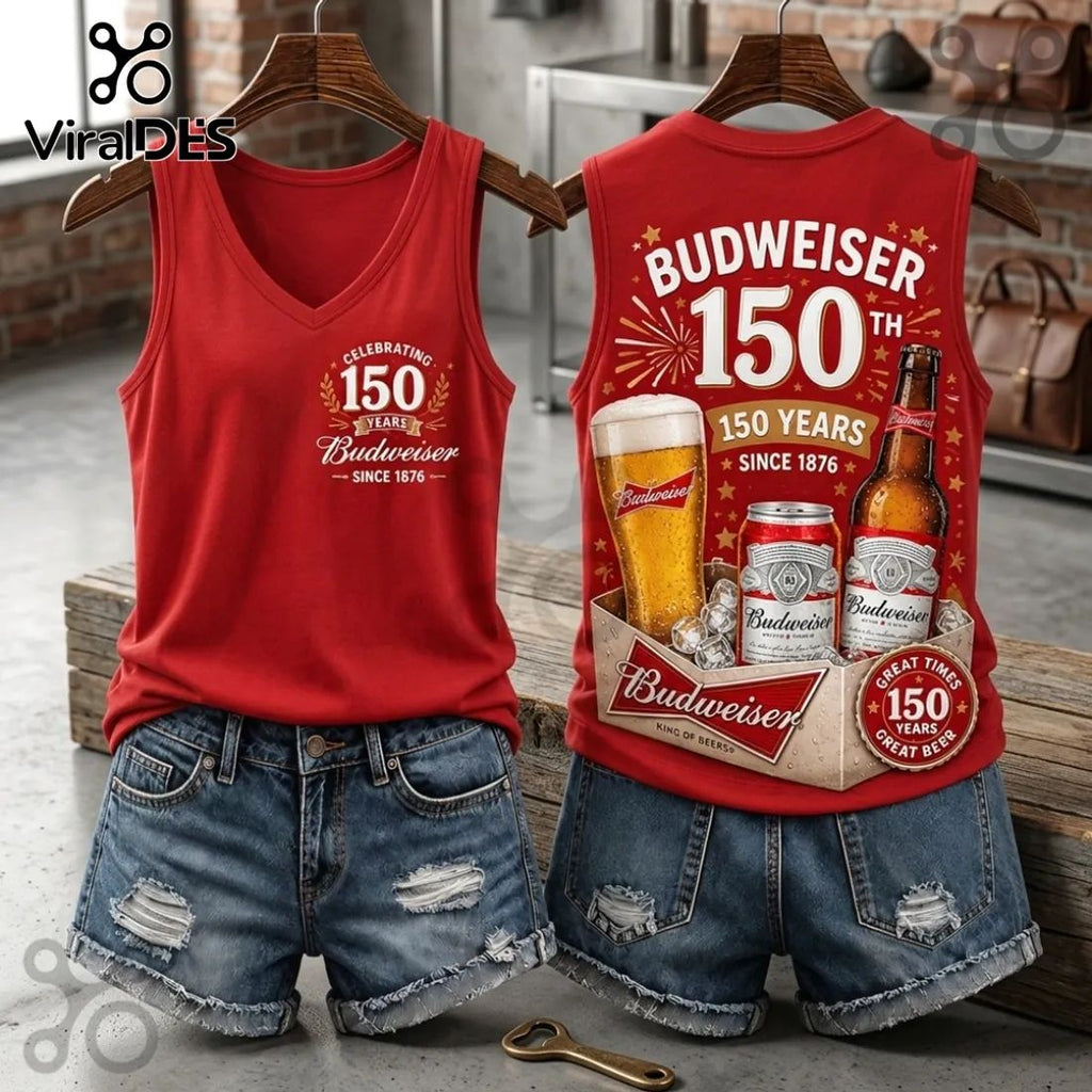 Budweiser 150th Anniversary V-Neck Tank Top