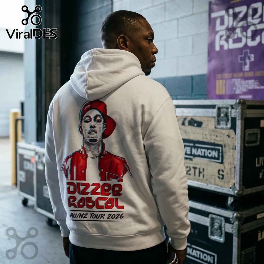 Dizzee Rascal We Want Bass Concert 2026 White Hoodie