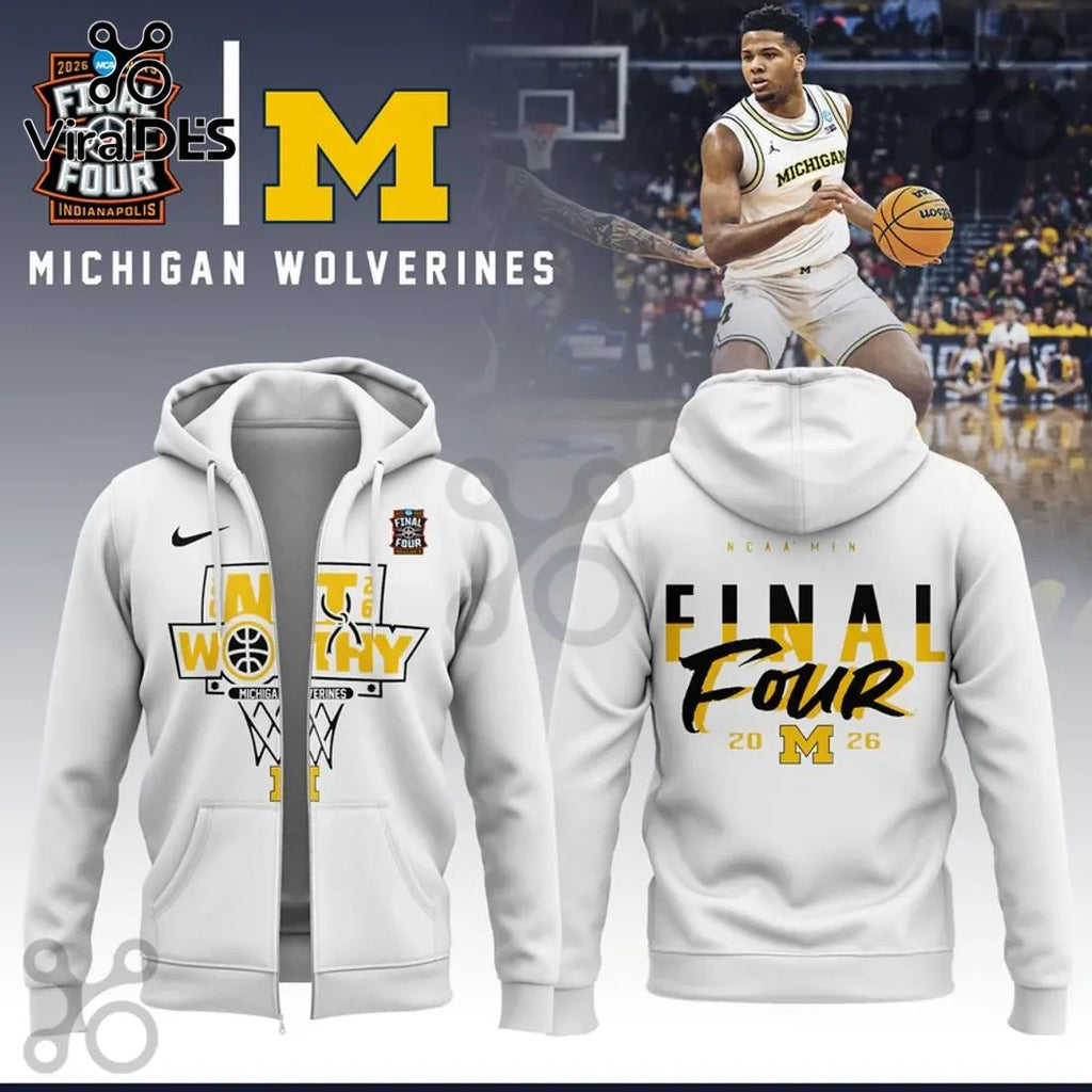 Michigan Wolverines 2026 Final Four White Hoodie