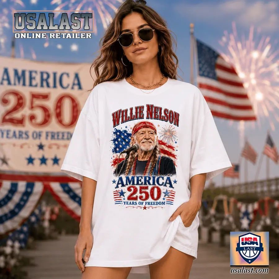 Willie Nelson Bless America 250th Anniversary 3D T-Shirt
