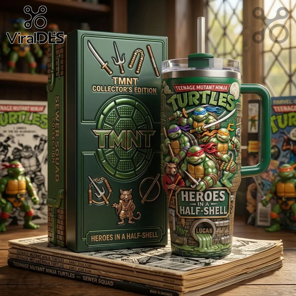 TMNT Sculpted 3D Embossed Stainless Steel Tumbler