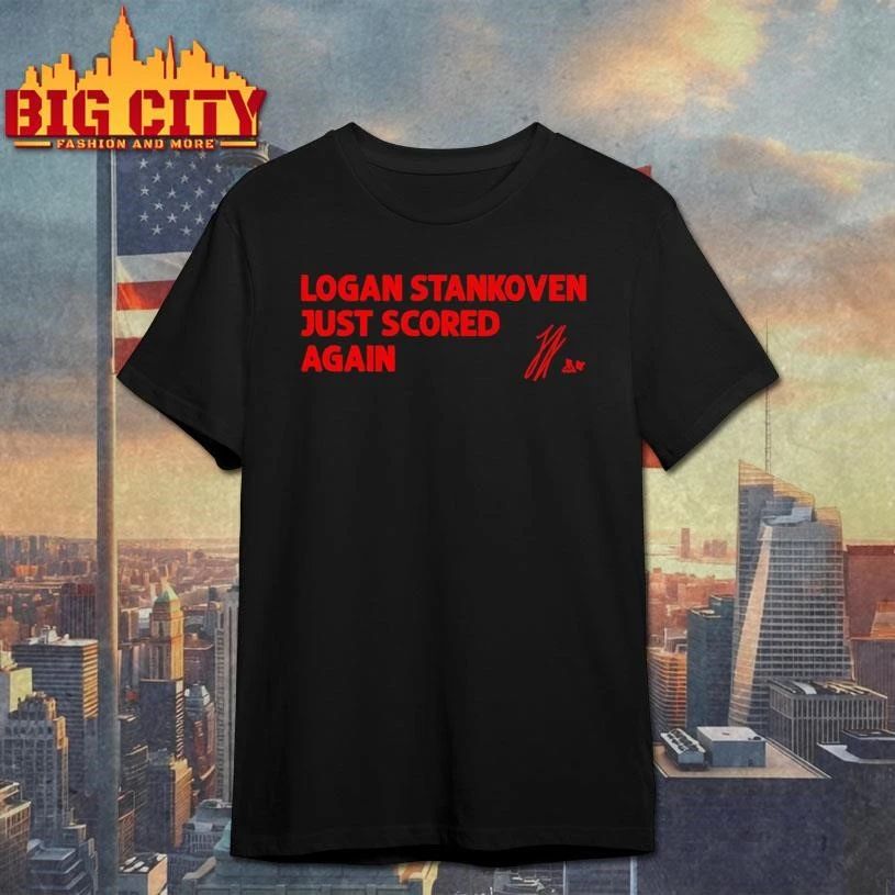 Funny Logan Stankoven Just Scored Again Signature Shirt