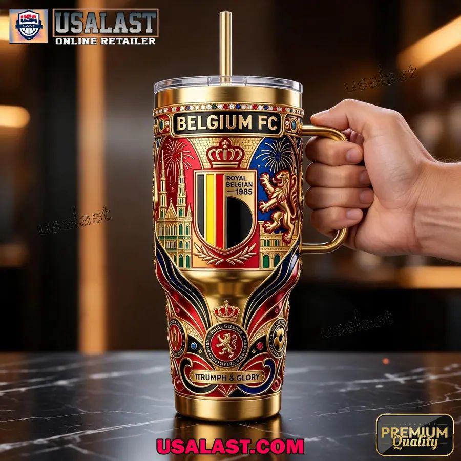 Belgium Football National Tumbler With Handle
