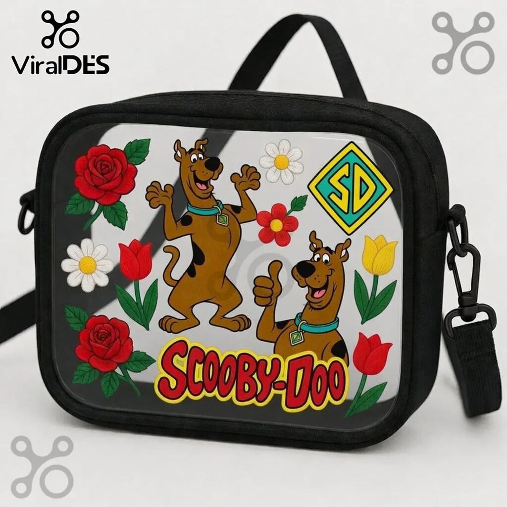 Scooby-Doo Summer Beach Fun Clear Orange Crossbody Bag