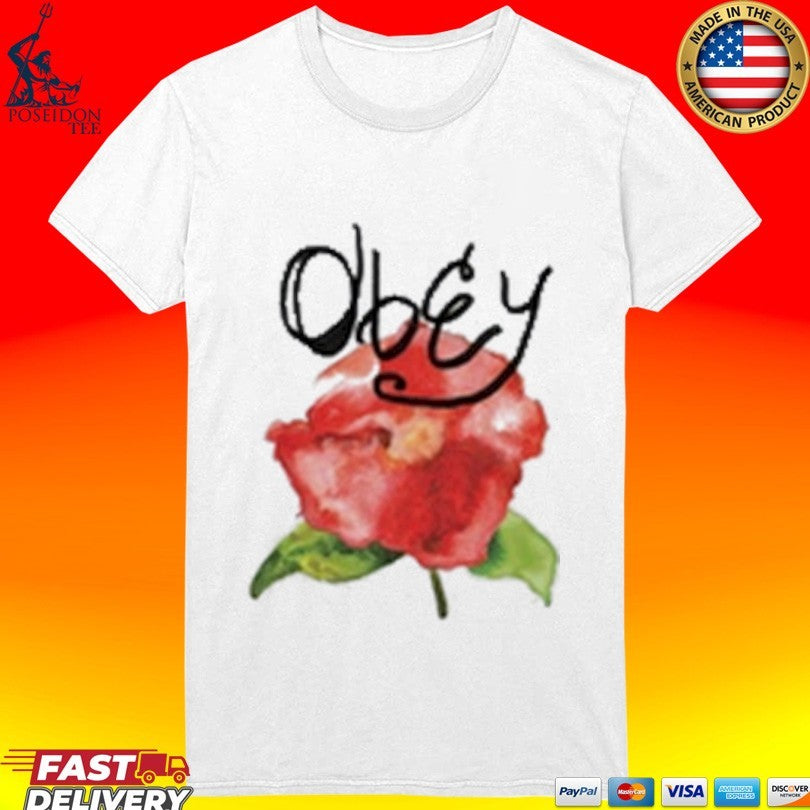 Urban Outfitters Obey Watercolor Poppy T-shirt