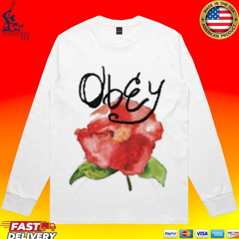 Urban Outfitters Obey Watercolor Poppy T-shirt