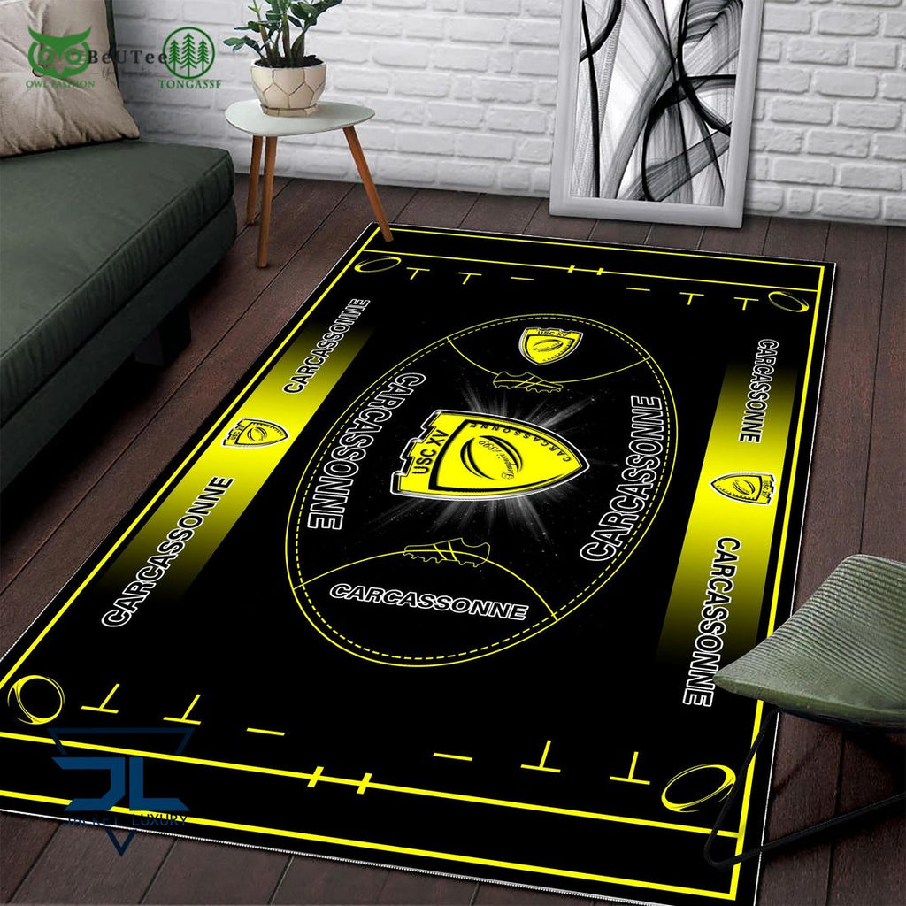 US Carcassonne French Rugby Carpet Rug