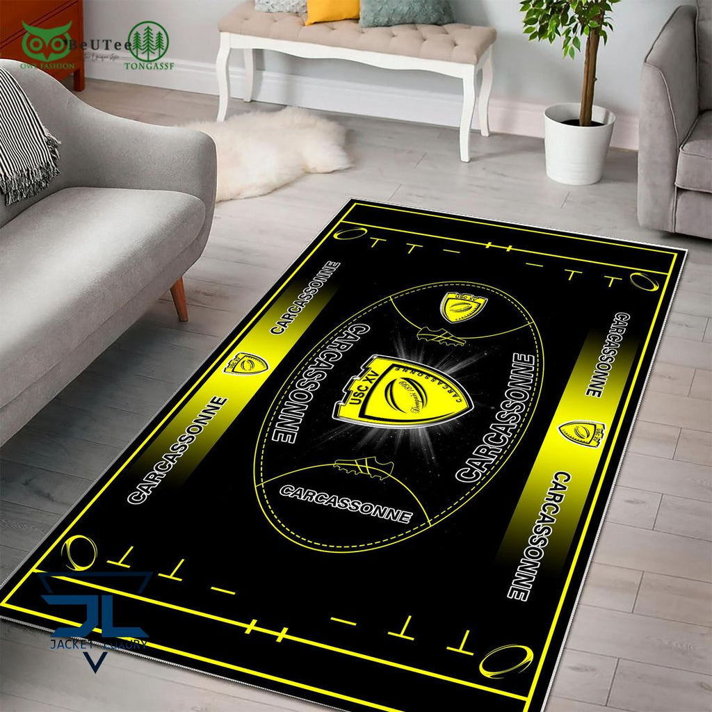 US Carcassonne French Rugby Carpet Rug