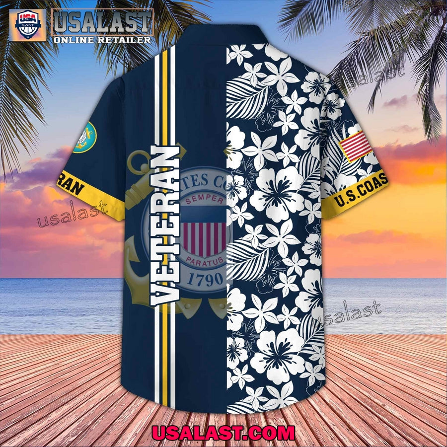 US Coast Guard Veterans Memorial Day Hawaiian Shirt