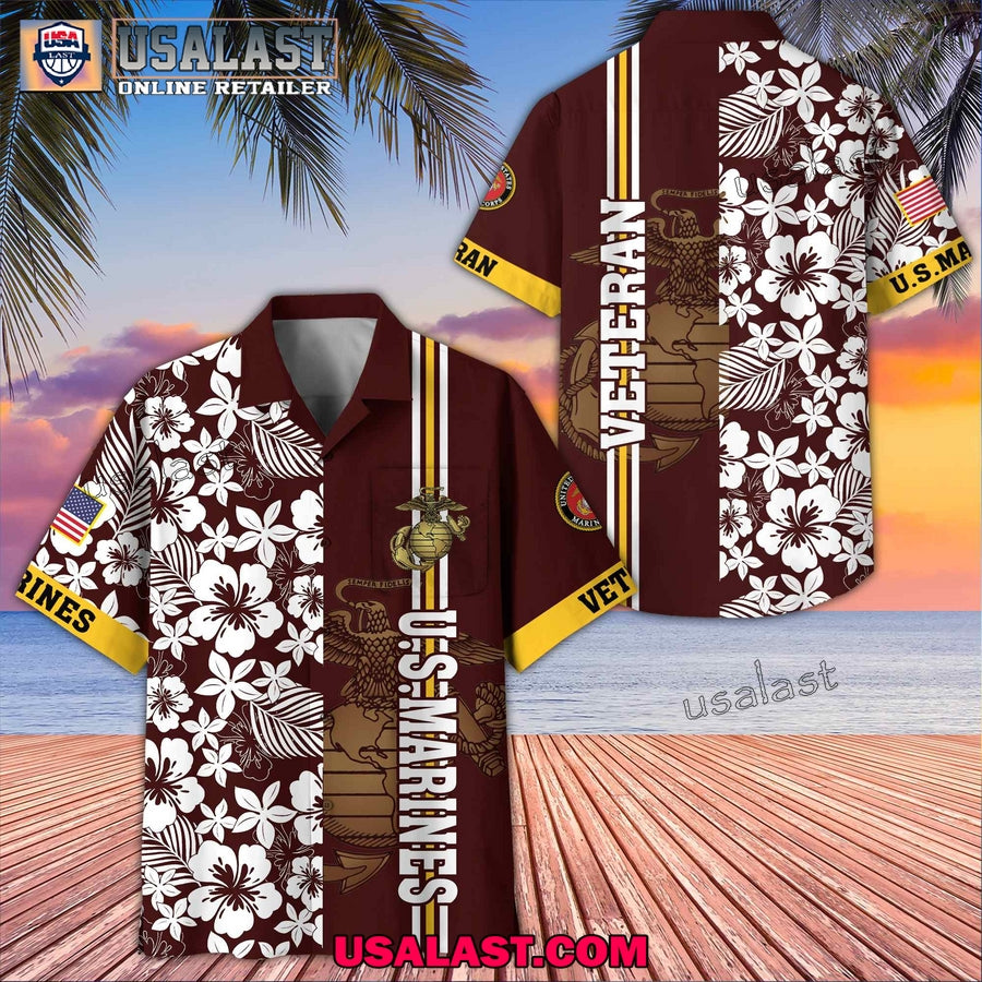 US Marines Veterans Memorial Day Hawaiian Shirt