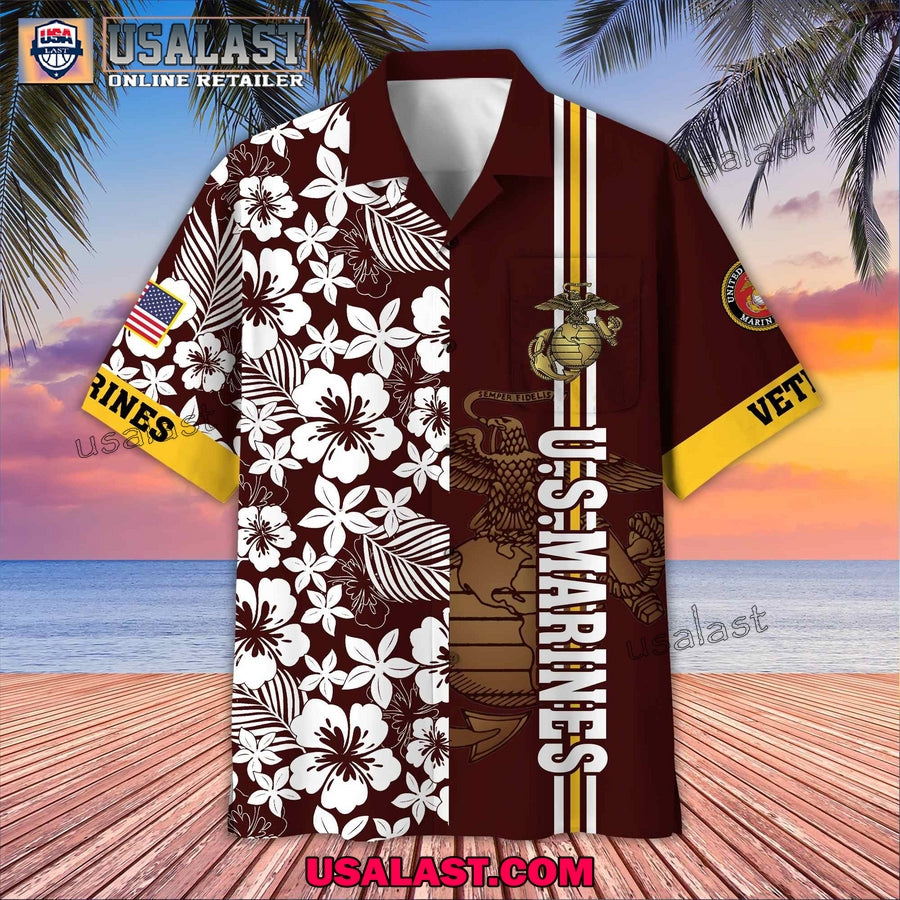 US Marines Veterans Memorial Day Hawaiian Shirt