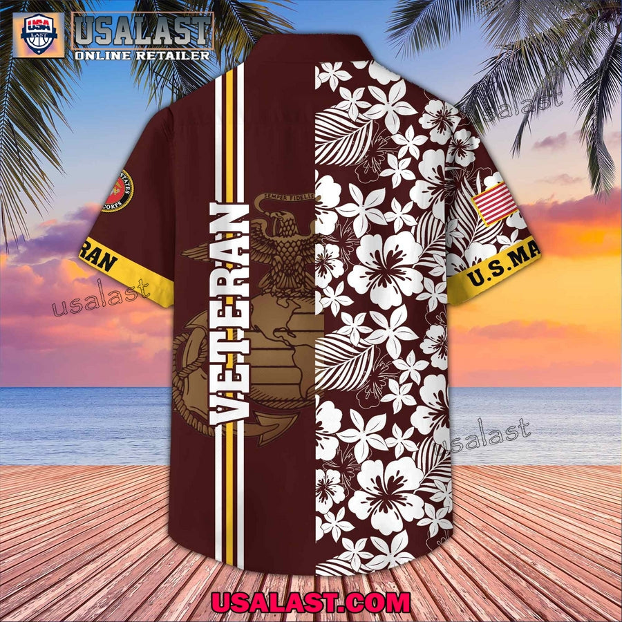 US Marines Veterans Memorial Day Hawaiian Shirt