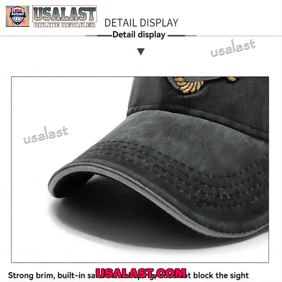 US Military Anchor Logo Embroidered Baseball Hat Cap