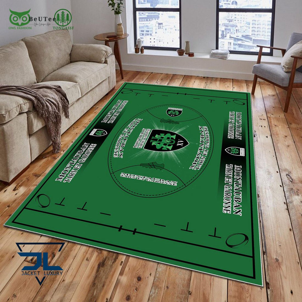 US Montauban French Rugby Carpet Rug