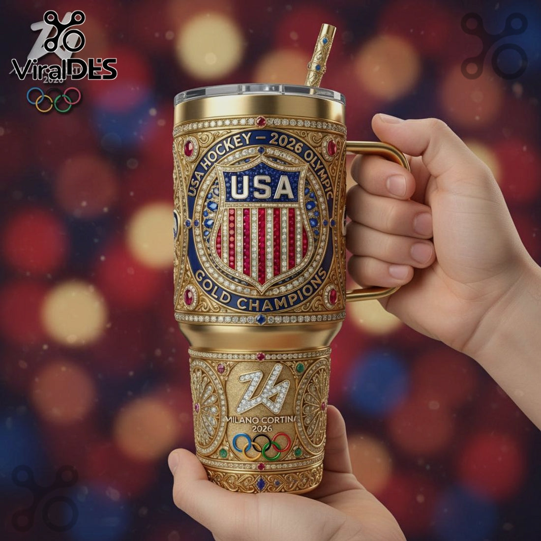 USA Hockey 2026 Olympic Gold Champions Commemorative Luxury Tumbler