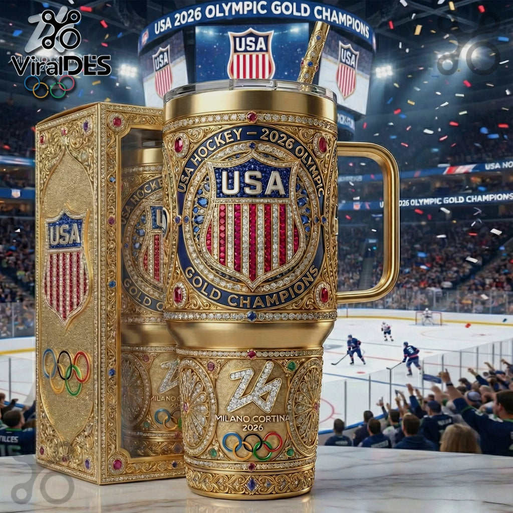 USA Hockey 2026 Olympic Gold Champions Commemorative Luxury Tumbler