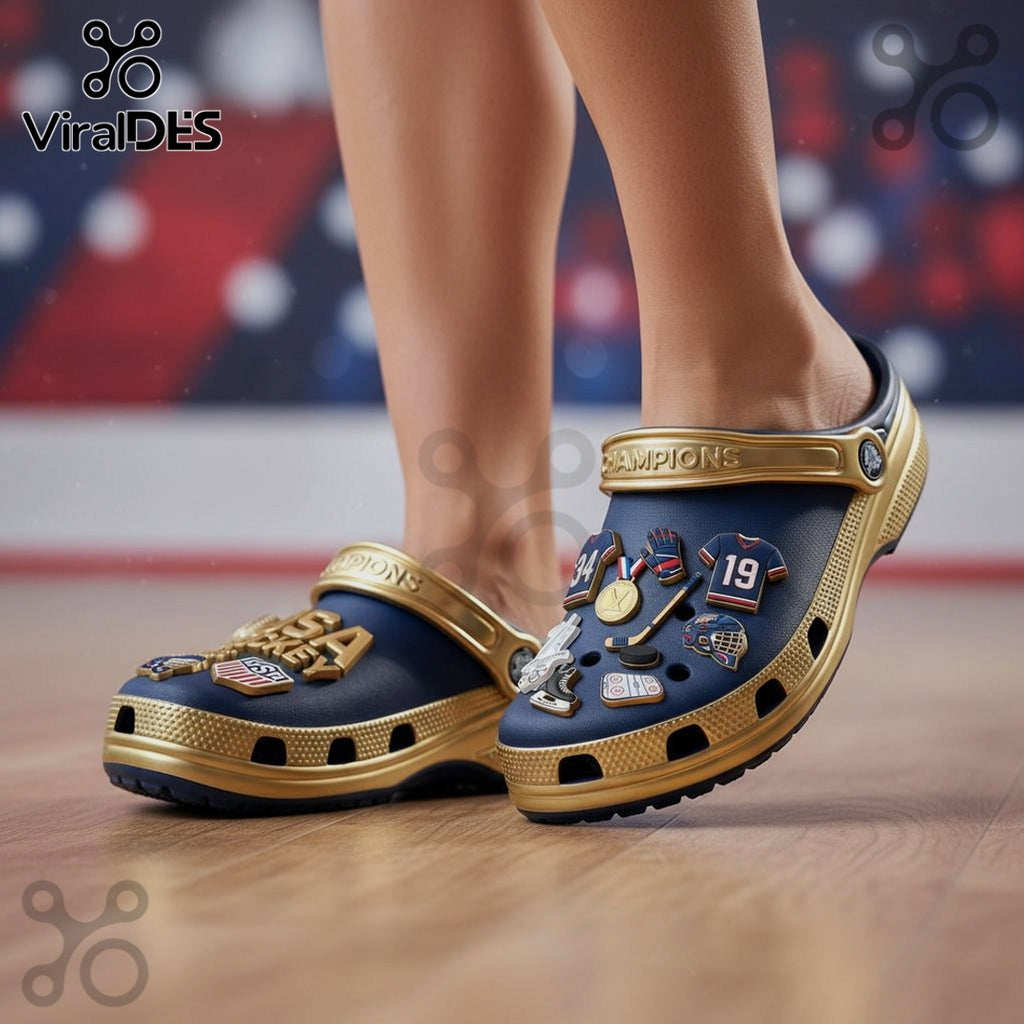 USA Hockey Champions 2026 Olympics Commemorative Clogs