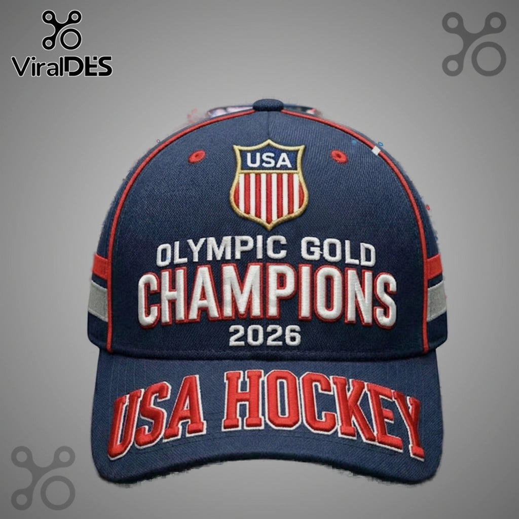 USA Hockey Olympic Gold Champions 2026 Commemorative Baseball Cap