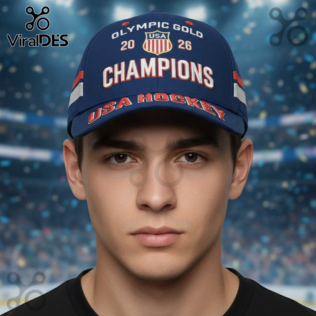 USA Hockey Olympic Gold Champions 2026 Commemorative Cap