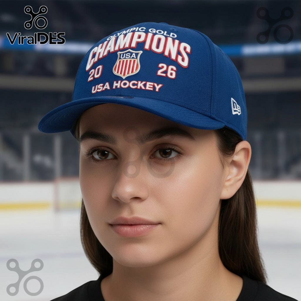 USA Hockey Olympic Gold Champions 2026 Commemorative Hat