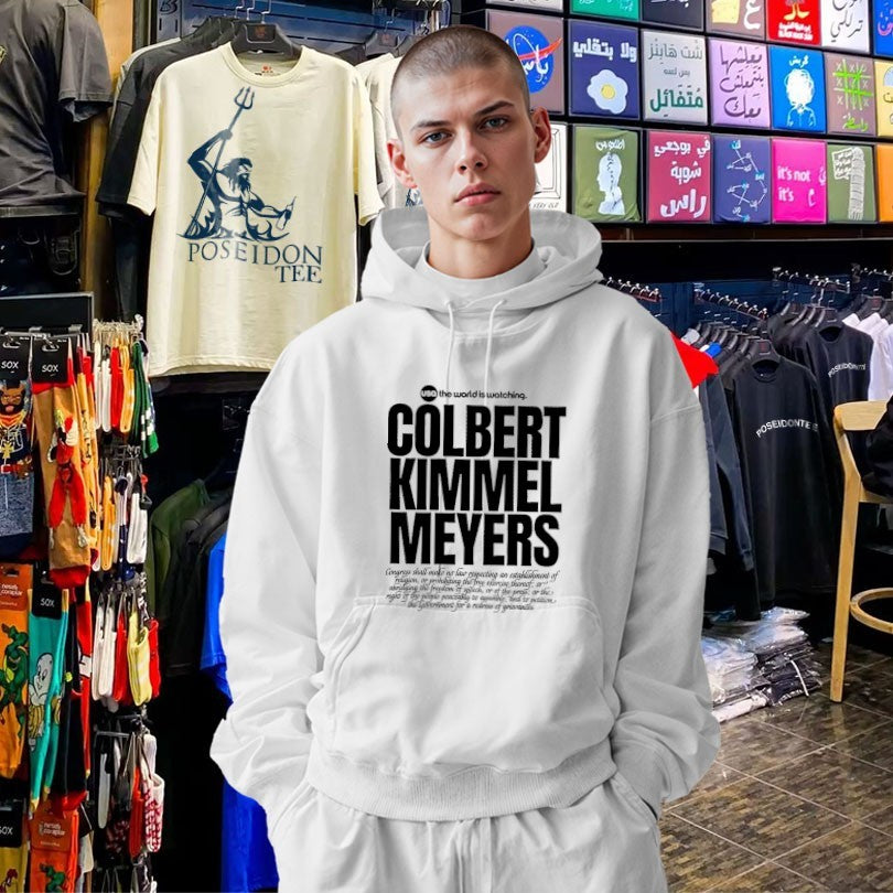 Usa The World Is Watching Colbert Kimmel Meyers T-shirt
