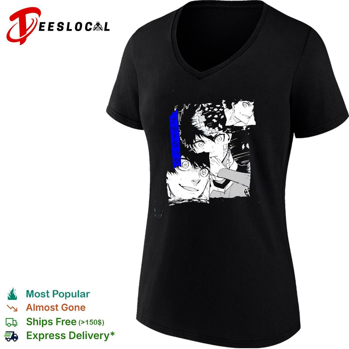 Blue Lock manga panel collage intense eyes black and white illustration shirt
