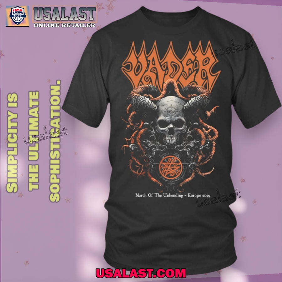 Vader Band March Of The Unbending Europe 2025 Tour Unisex Tee Shirt