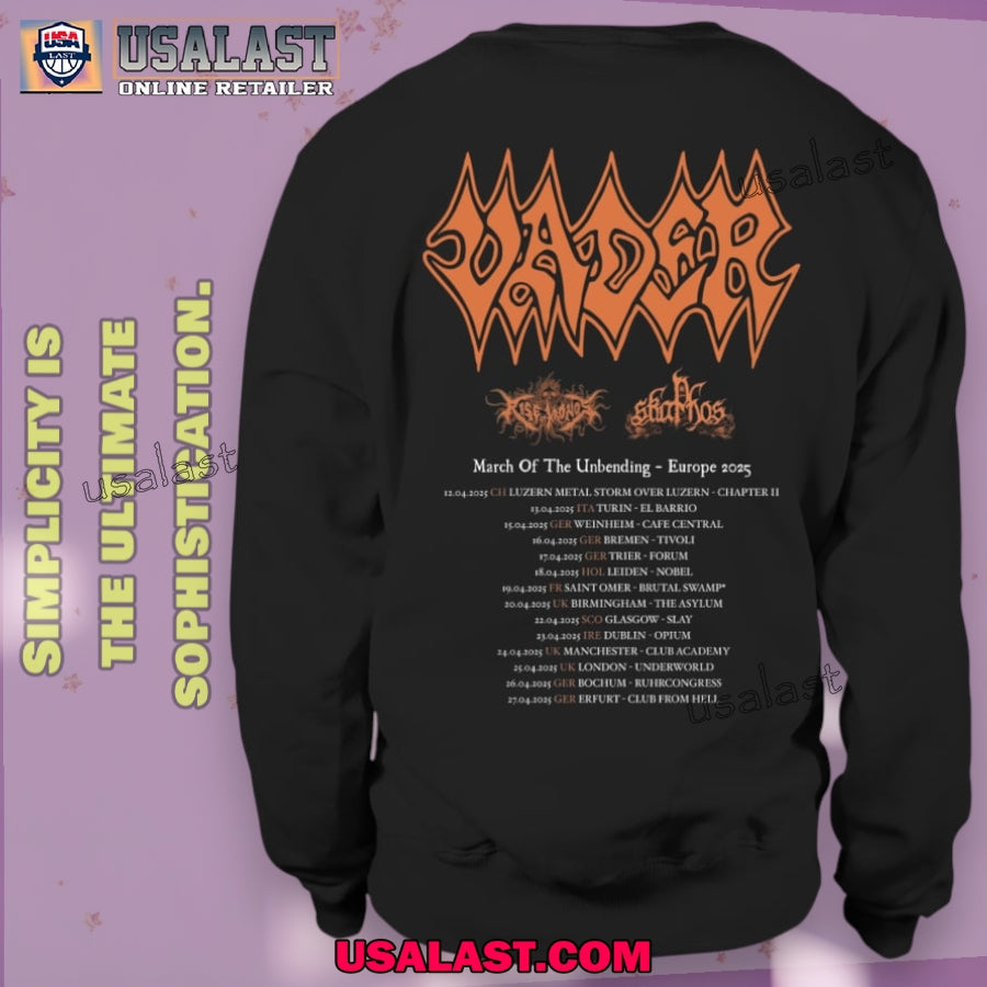 Vader Band March Of The Unbending Europe 2025 Tour Unisex Tee Shirt