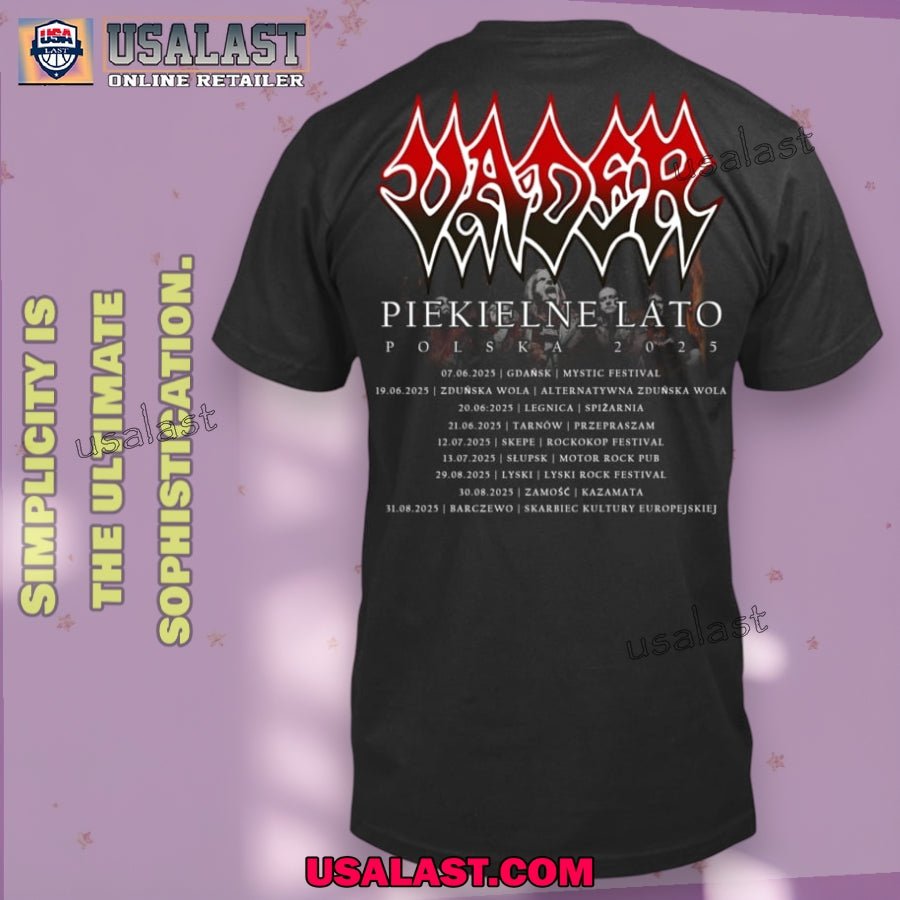 Vader Piekielne Lato Polska 2025 Tour Date Unisex Tee Shirt