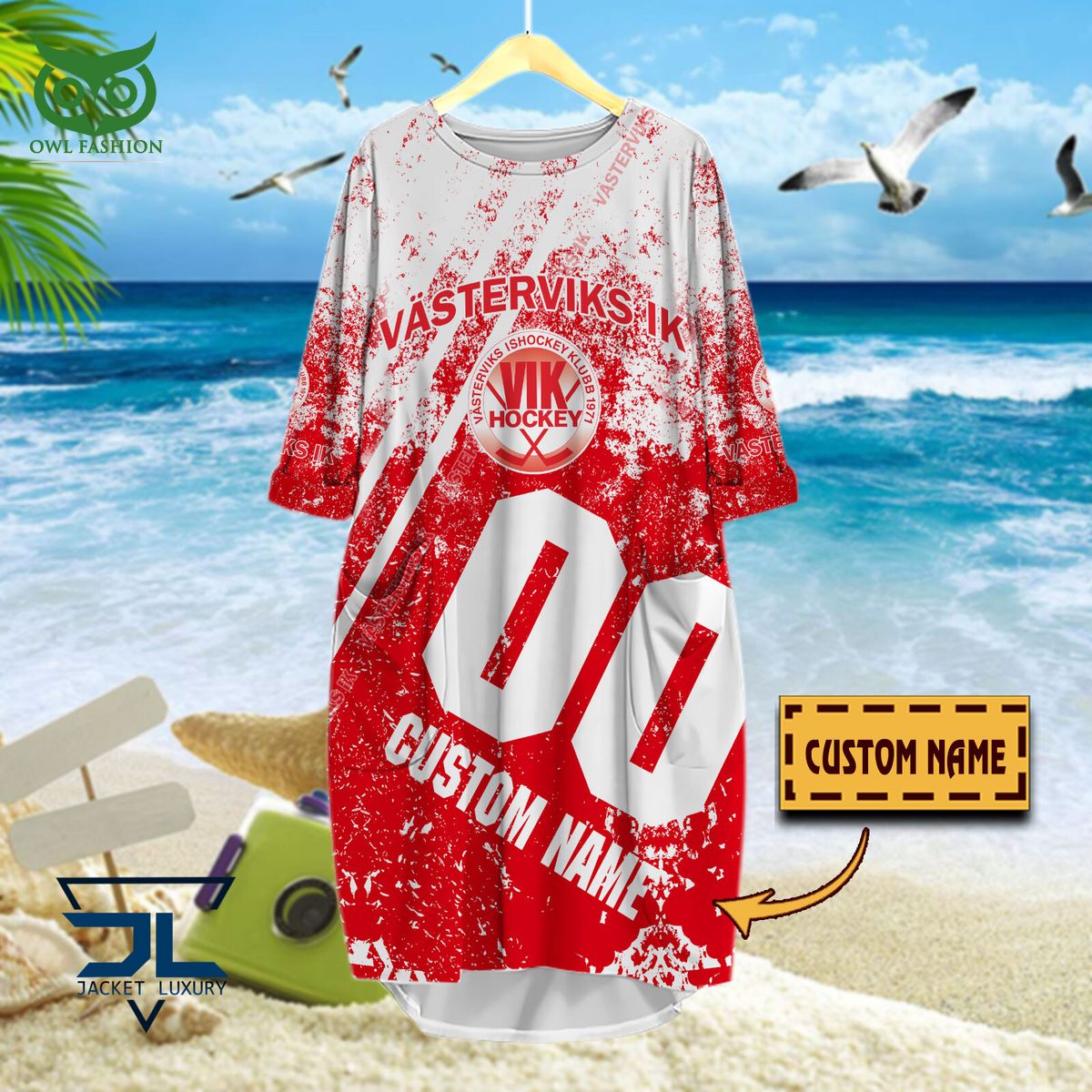 Västerviks IK SHL Personalized 3D Tshirt Polo Hawaiian Shirt