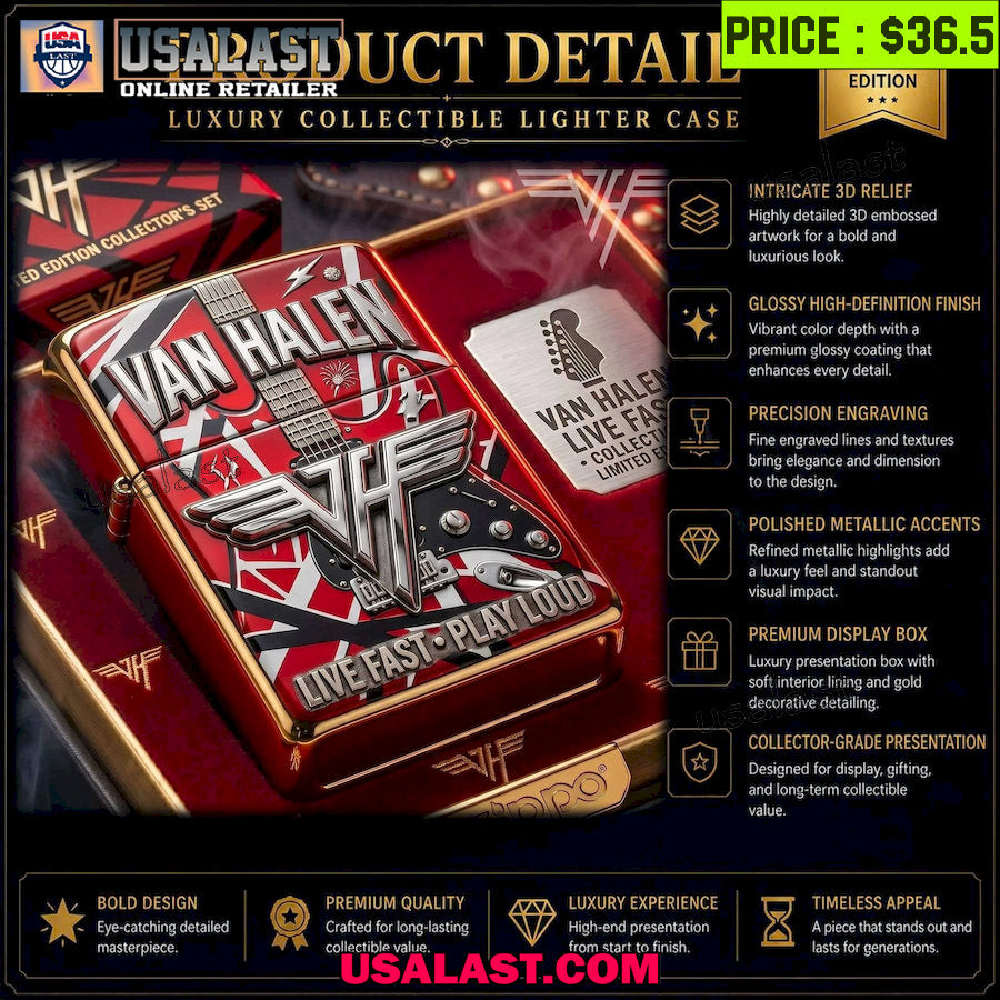 Van Halen Live Fast Edition Lighter Case