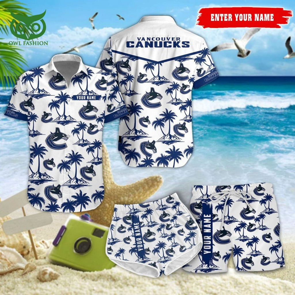 Vancouver Canucks Coconut NHL Hawaiian Shirt Shorts