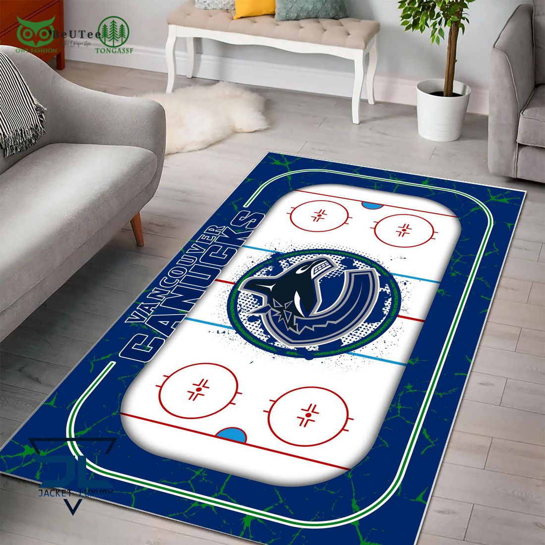 Vancouver Canucks NHL Hockey Team Carpet Rug