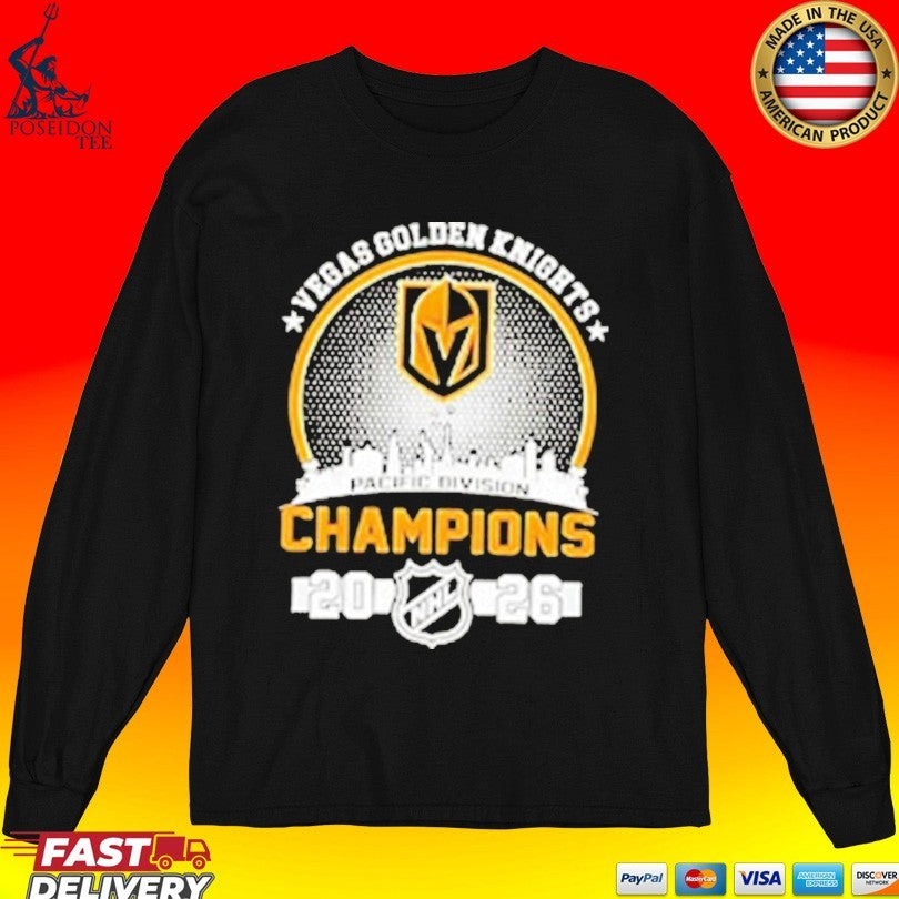 Vegas Golden Knights Pacific Division Champs 2026 Stanley Cup T-shirt
