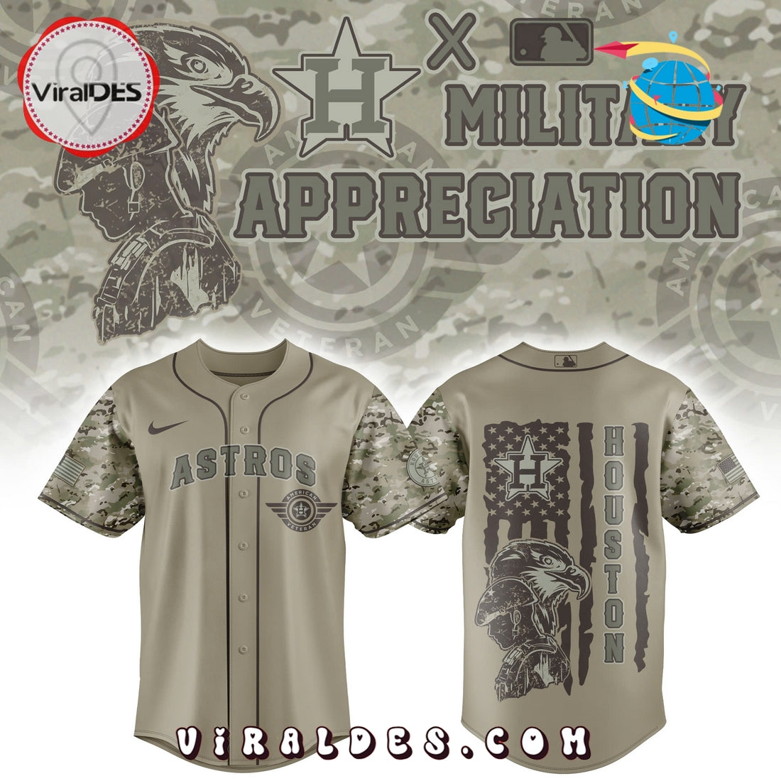 Veteran U.S 2025 x Houston Astros Baseball Jersey
