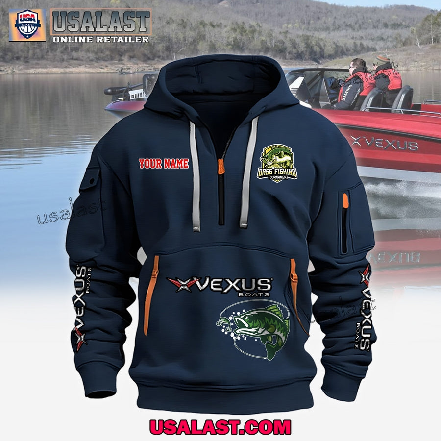 Vexus Boats Fishing Custom Name Heavy Hoodie